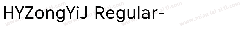 HYZongYiJ Regular字体转换